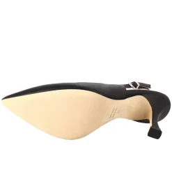 Décolleté Con Tacco Alto Da Donna In Pelle Colore Nero
