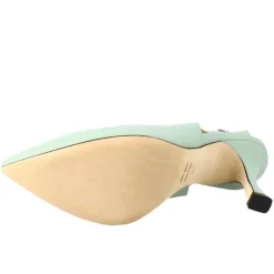 Décolleté Con Tacco Alto Da Donna In Pelle Colore Verde