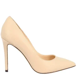 Décolleté Con Tacco Alto Eleganti Da Donna Fatte A Mano In Pelle Beige