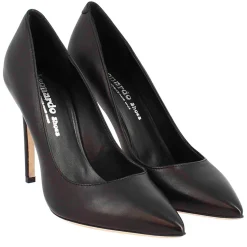 Décolleté Con Tacco Alto Eleganti Da Donna Fatte A Mano In Pelle Nera