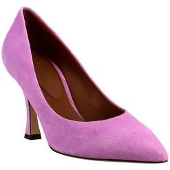 Décolleté Da Donna In Pelle Scamosciata Colore Lilla A Punta