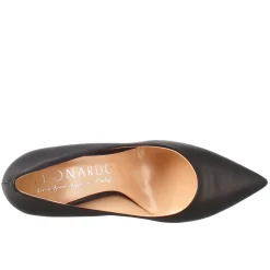 Décolleté Da Donna In Pelle Colore Nero A Punta