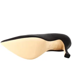 Décolleté Da Donna In Pelle Colore Nero A Punta
