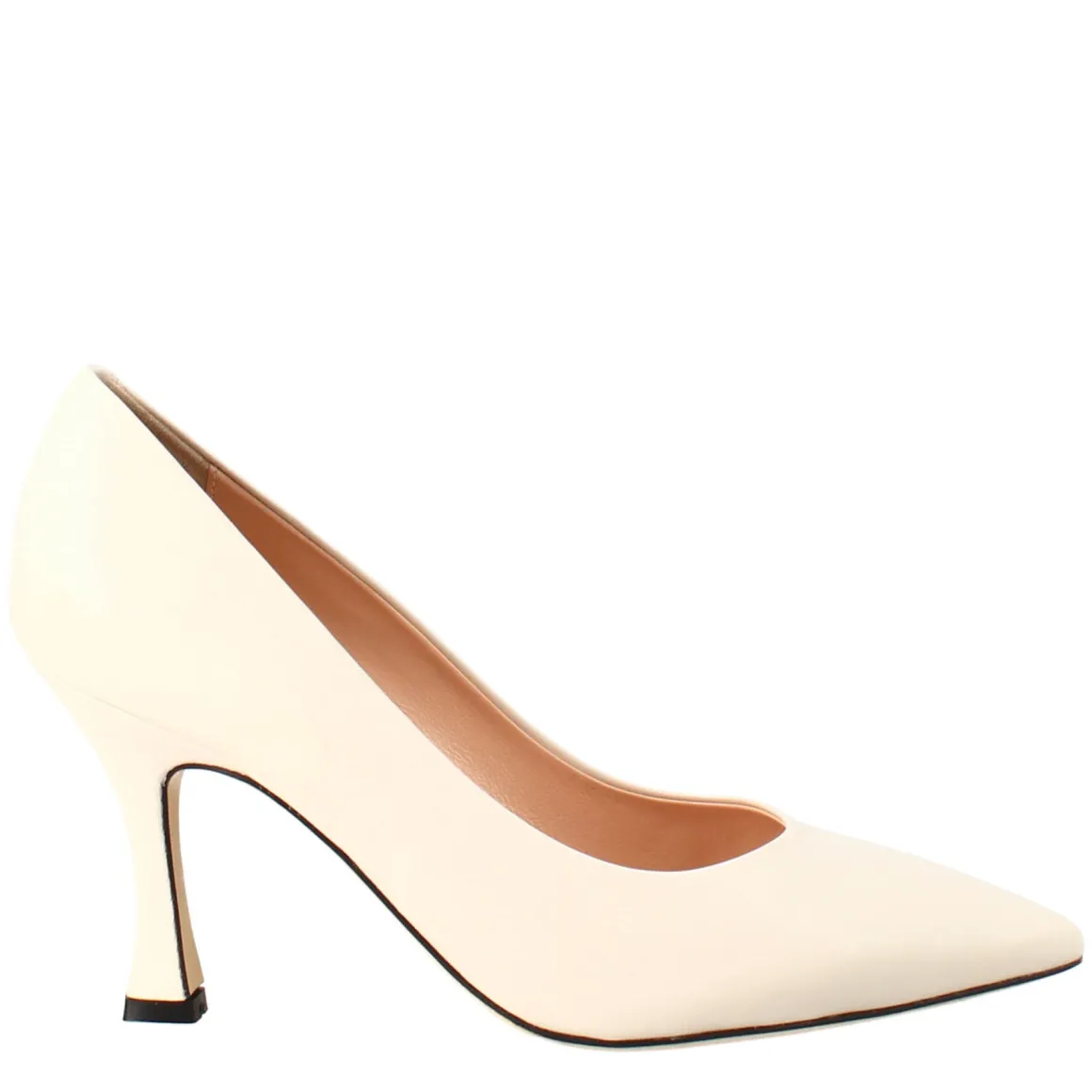 Décolleté Da Donna In Pelle Colore Beige A Punta