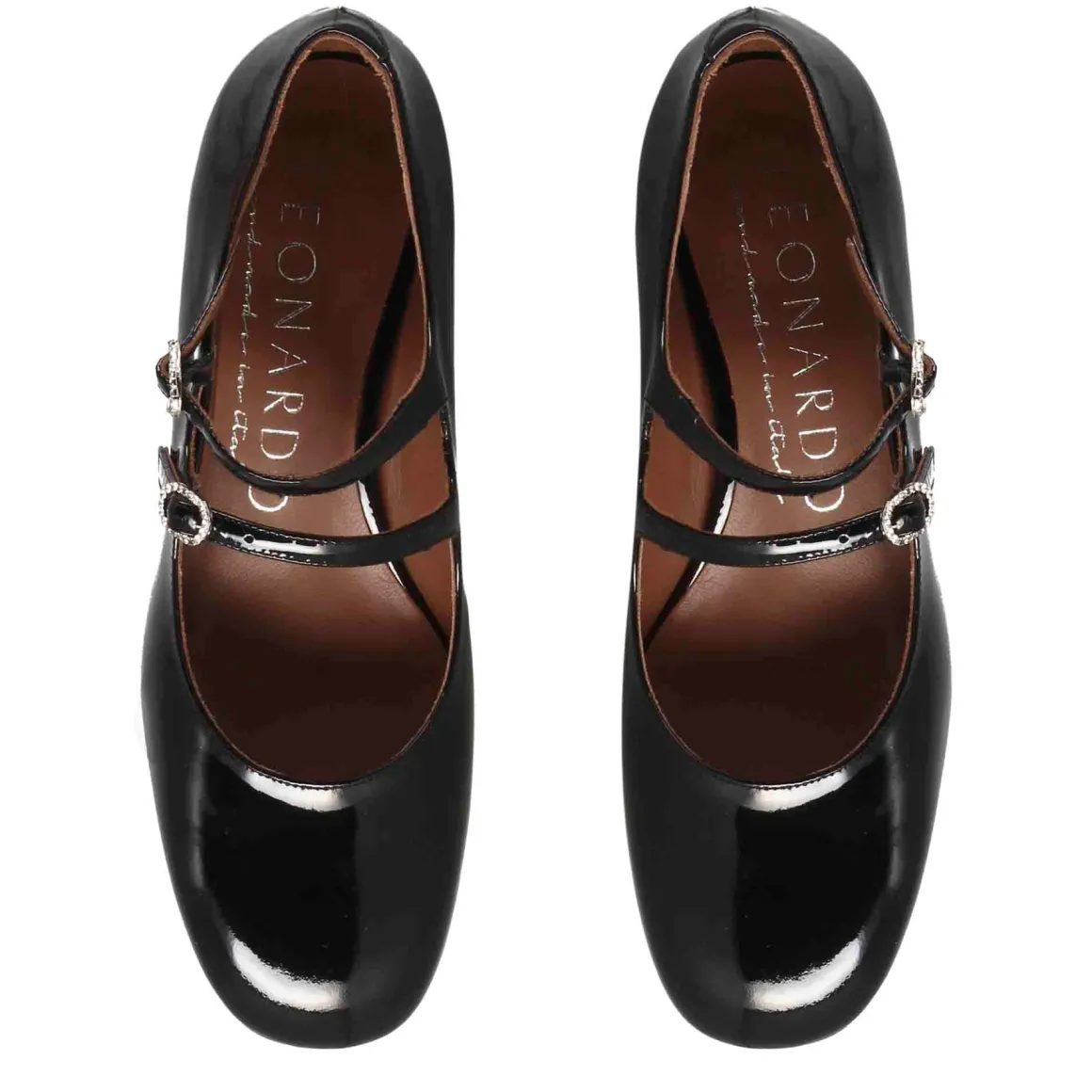 Décolleté Mary Jane In Pelle Verniciata Colore Nero