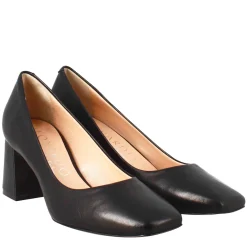 Décolleté Slingback Da Donna In Pelle Nero A Punta