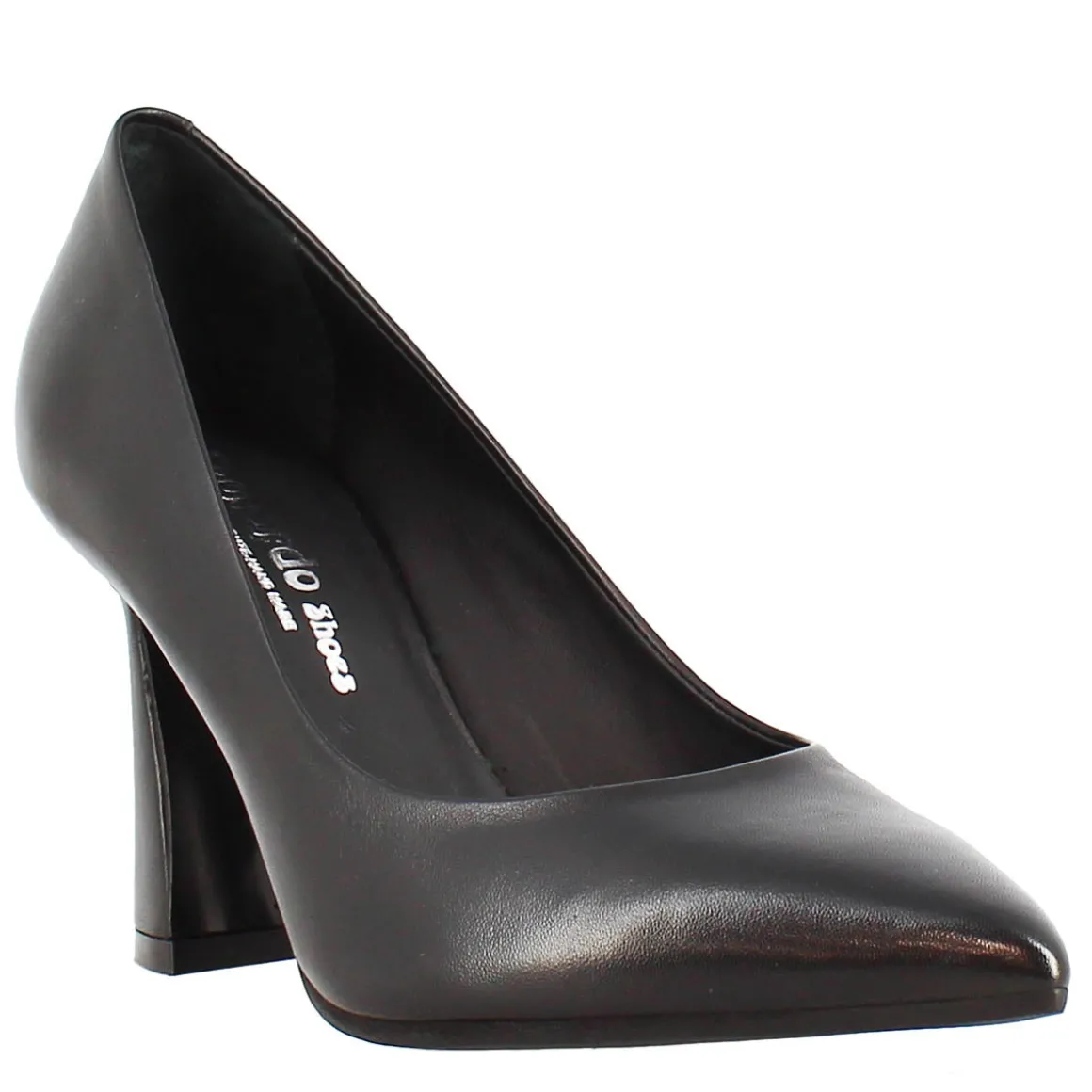 Décolleté Tacco Alto In Pelle Vienna Colore Nero