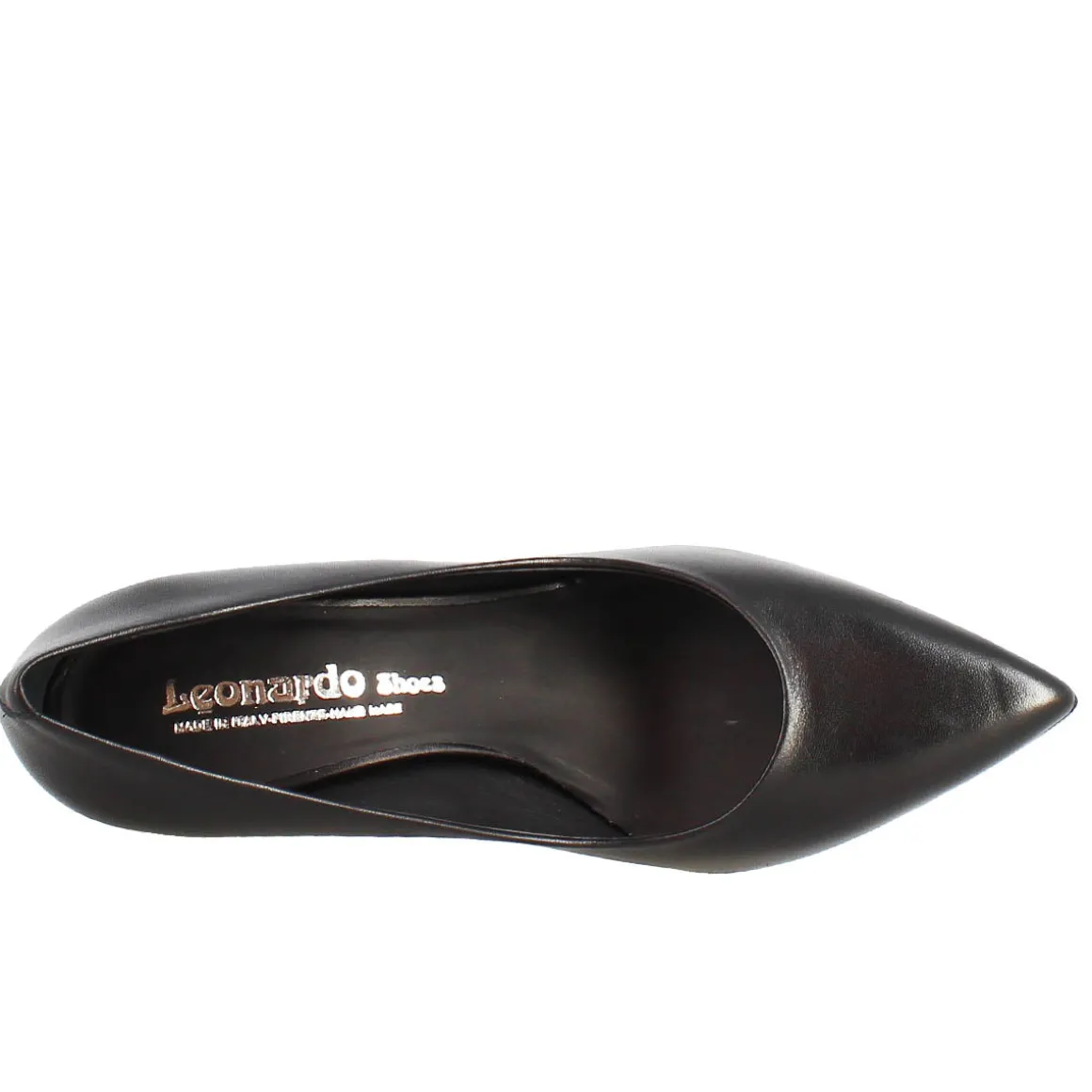 Décolleté Tacco Alto In Pelle Vienna Colore Nero