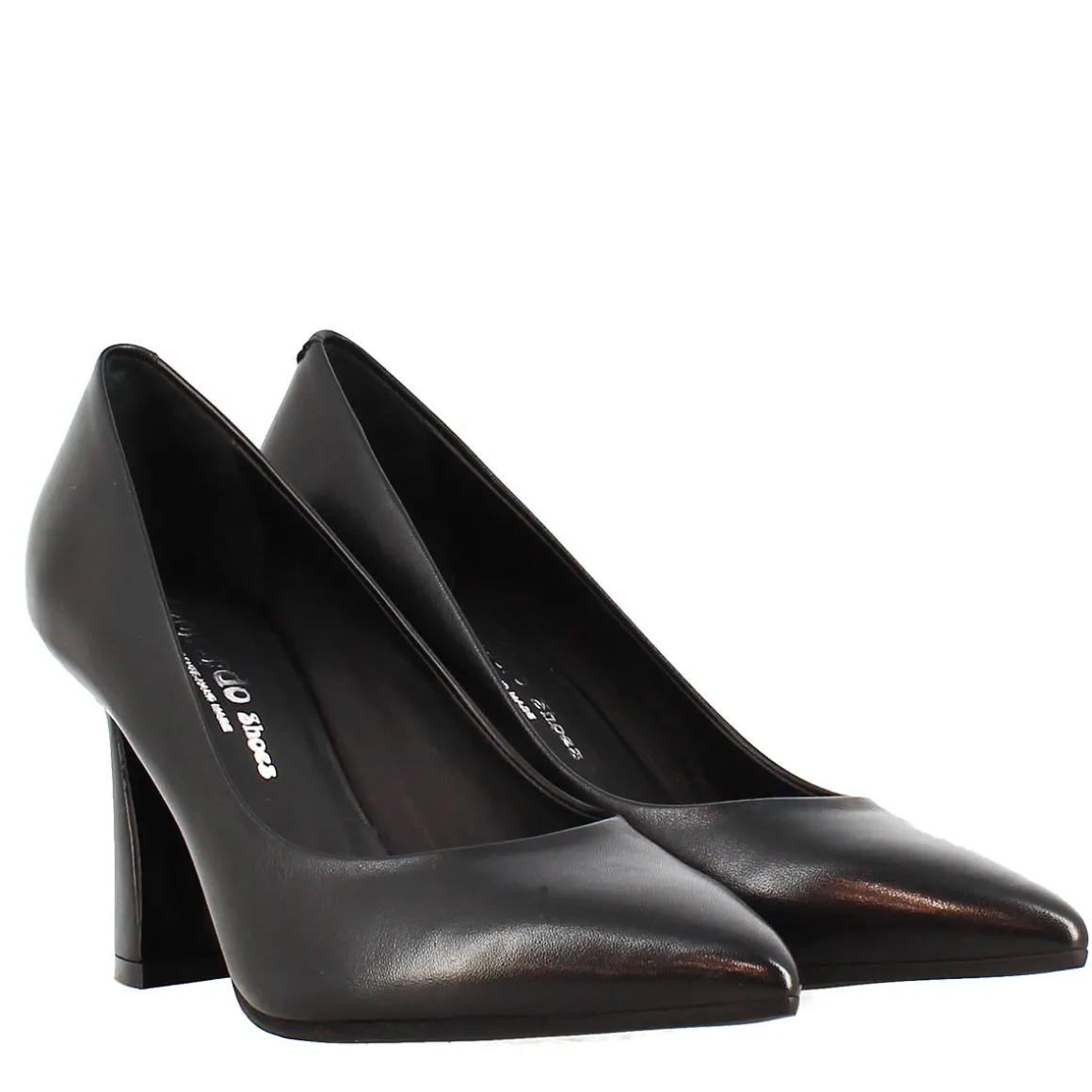 Décolleté Tacco Alto In Pelle Vienna Colore Nero