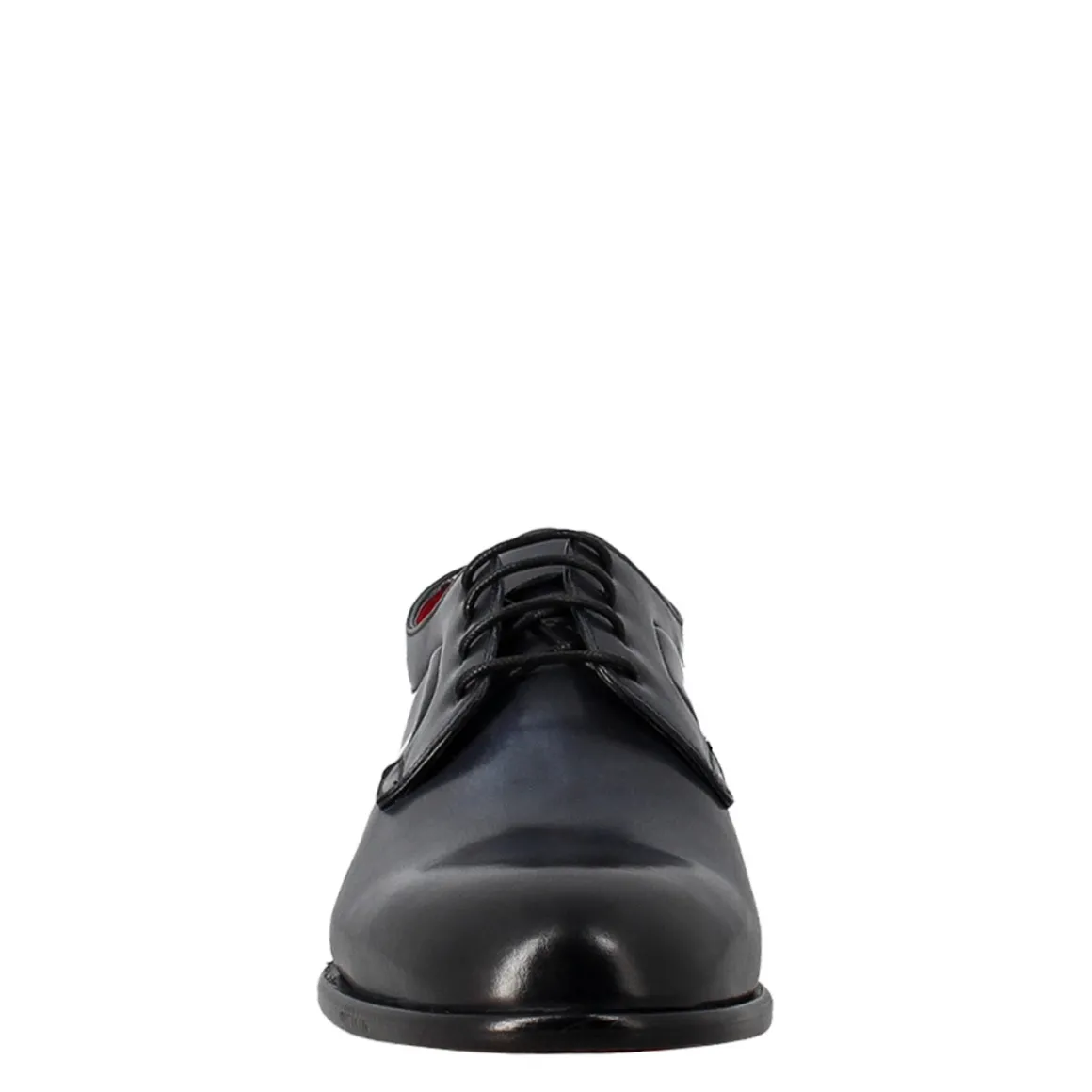Derby Blu Elegante Da Uomo In Pelle Liscia