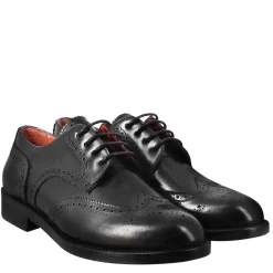 Derby Da Donna Con Effetto Brogue In Pelle Colore Nero
