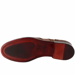 Derby Da Donna Con Effetto Brogue In Pelle Colore Marrone Chiaro