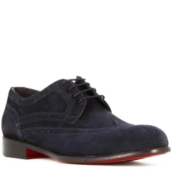 Derby Elegante Da Uomo In Pelle Scamosciata Colore Blu