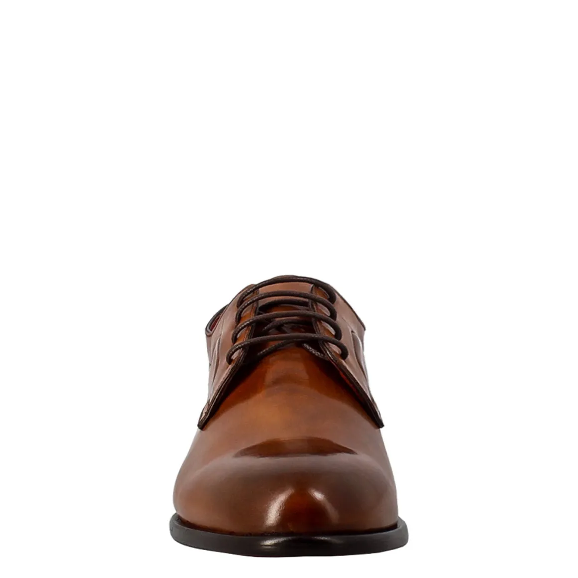 Derby Marrone Elegante Da Uomo In Pelle Liscia