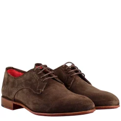 Derby Marrone Marrone Elegante Da Uomo In Pelle Scamosciata