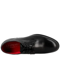 Derby Nero Elegante Da Uomo In Pelle Liscia