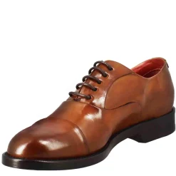Francesina Da Donna Con Cucitura Sulla Punta In Pelle Colore Marrone Chiaro