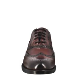 Francesina Da Donna Con Effetto Brogue In Pelle Colore Bordeaux