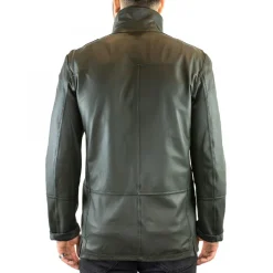 Giacca Formale Reversibile Da Uomo Fatta A Mano In Pelle Di Renna E Agnello Verde