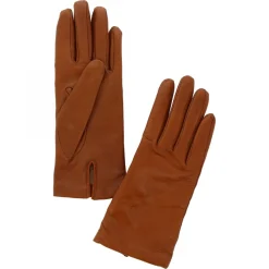 Guanti Classici Da Donna Fatti A Mano In Nappa Marrone Foderati In Cashmere