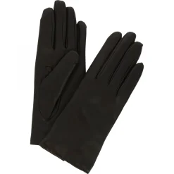 Guanti Classici Da Donna Fatti A Mano In Nappa Nera Foderati In Cashmere