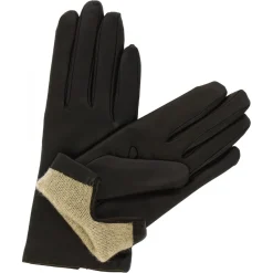 Guanti Classici Da Donna Fatti A Mano In Nappa Nera Foderati In Cashmere