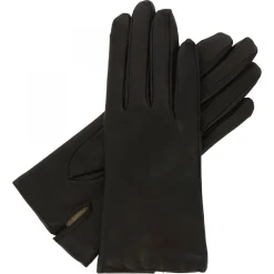 Guanti Classici Da Donna Fatti A Mano In Nappa Nera Foderati In Cashmere