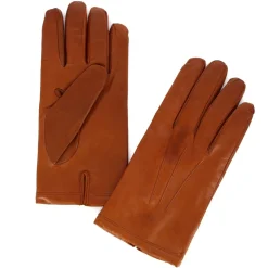 Guanti Da Uomo Fatti A Mano In Nappa Marrone Foderati In Cashmere