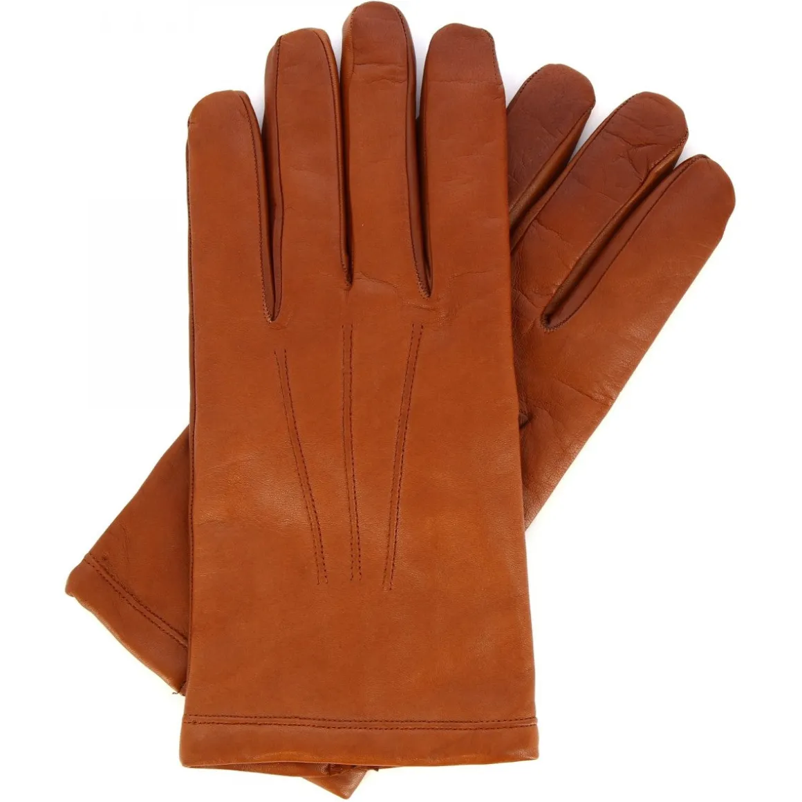 Guanti Da Uomo Fatti A Mano In Nappa Marrone Foderati In Cashmere