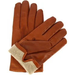 Guanti Da Uomo Fatti A Mano In Nappa Marrone Foderati In Cashmere