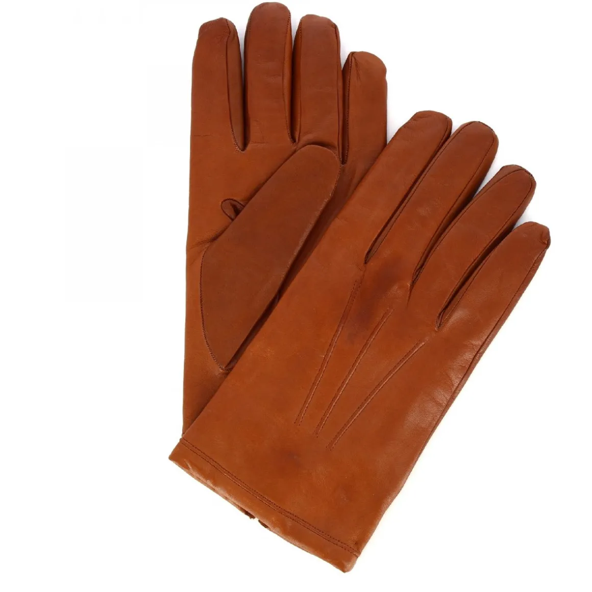 Guanti Da Uomo Fatti A Mano In Nappa Marrone Foderati In Cashmere