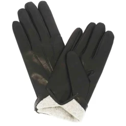 Guanto Da Uomo Nero In Pelle Colore Nero Foderato In Cashmere