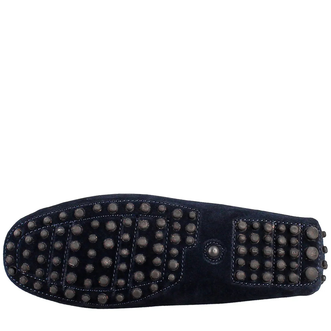 Mocassini Artigianali Carshoe Da Uomo In Pelle Di Camoscio Color Blu.
