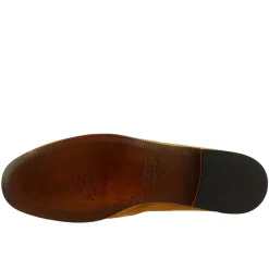 Mocassini Slip-on Da Uomo Fatti A Mano In Pelle Di Camoscio Marrone Chiaro