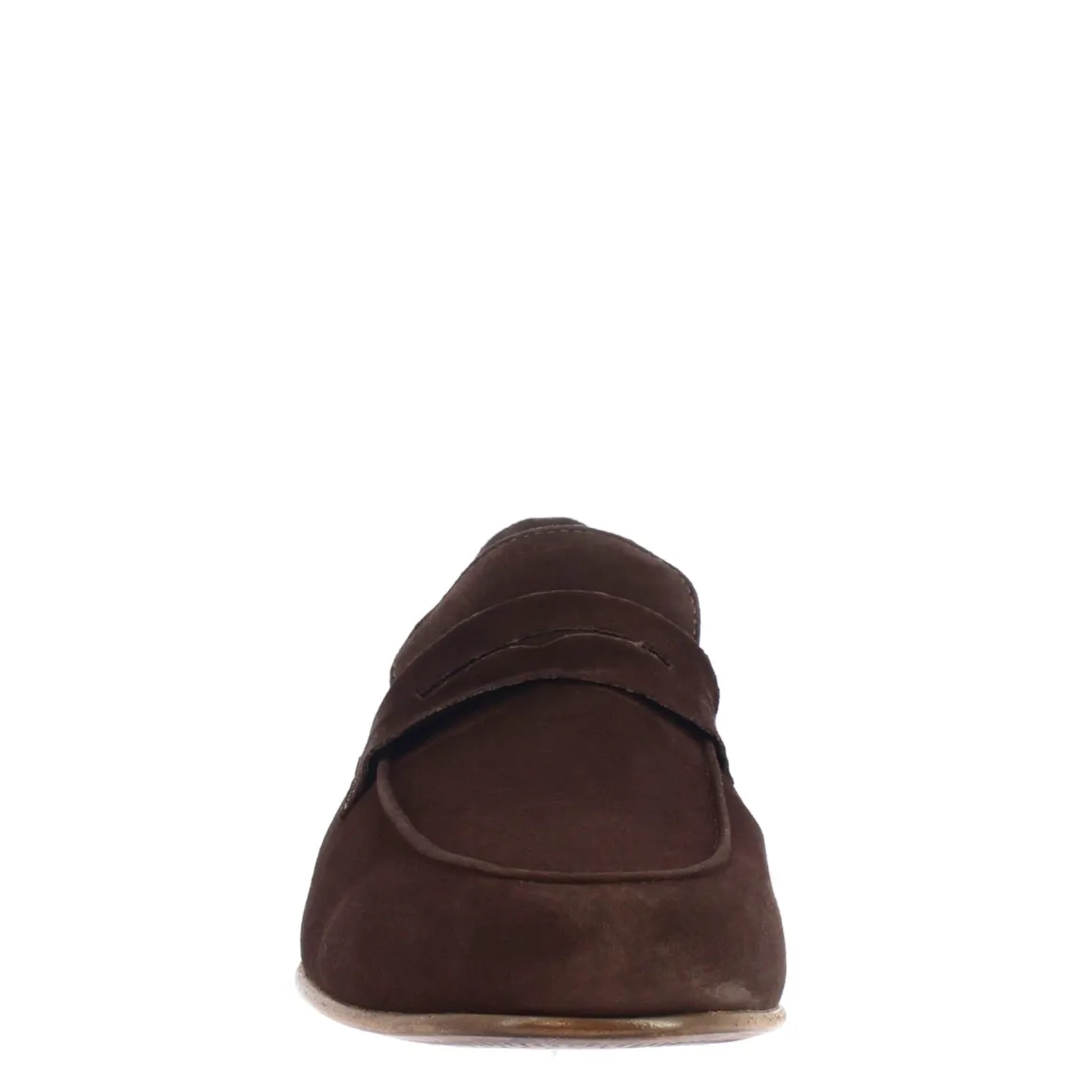 Mocassini Slip-on Da Uomo Fatti A Mano In Pelle Di Camoscio Testa Di Moro