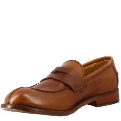 Mocassino Beige Vintage Elegante Da Uomo In Pelle Liscia