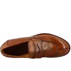 Mocassino Beige Vintage Elegante Da Uomo In Pelle Liscia