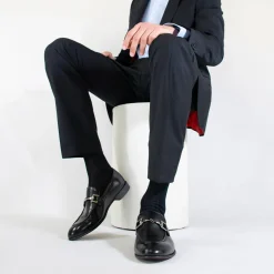 Mocassino Classico Con Morsetto Da Uomo In Pelle Colore Nero