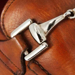 Mocassino Classico Con Morsetto Da Uomo In Pelle Colore Marrone