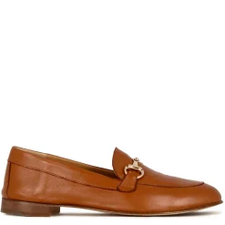 Mocassino Classico Da Donna Con Morsetto In Pelle Colore Marrone