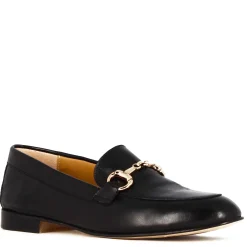 Mocassino Classico Da Donna Con Morsetto In Pelle Colore Nero
