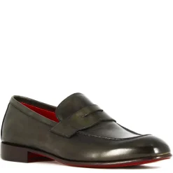 Mocassino Classico Da Uomo In Pelle Colore Verde Scuro