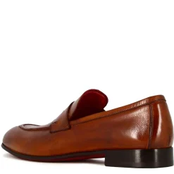 Mocassino Classico Da Uomo In Pelle Colore Marrone Chiaro