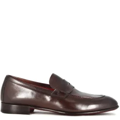 Mocassino Classico Da Uomo In Pelle Colore Marrone Scuro