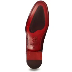 Mocassino Classico Da Uomo In Pelle Intrecciata Colore Rosso