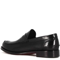 Mocassino College Con Bocca Di Leone Da Uomo In Pelle Colore Nero