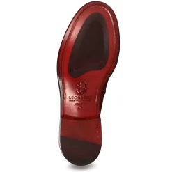 Mocassino College Con Bocca Di Leone Da Uomo In Pelle Colore Marrone