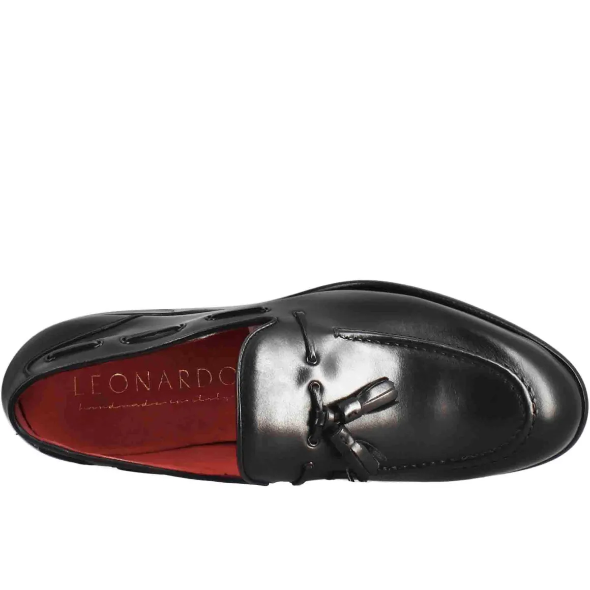 Mocassino Con Nappine Da Uomo In Pelle Colore Nero