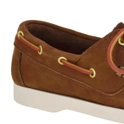 Mocassino Da Barca Da Donna In Camoscio Colore Marrone
