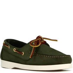Mocassino Da Barca Da Donna In Camoscio Colore Verde